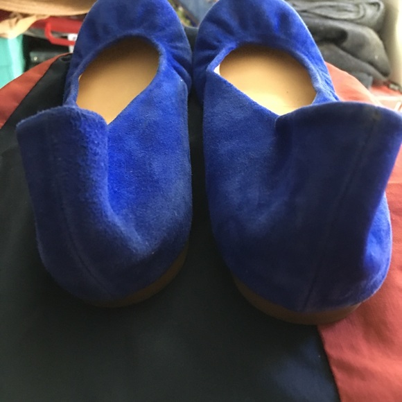 J.Crew Emma suede scrunch flats size 7 - blue suede - Picture 5 of 12